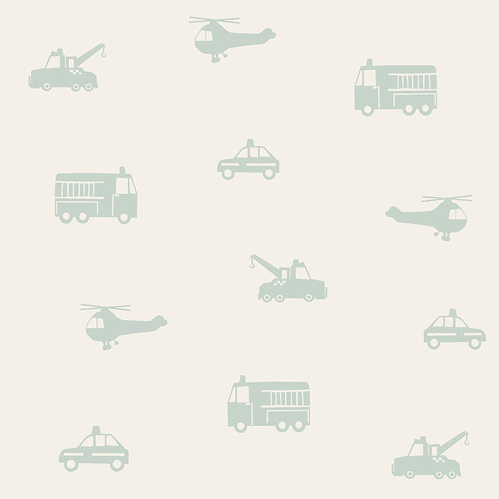 4060-128856 Briony Sage Vehicles Wallpaper