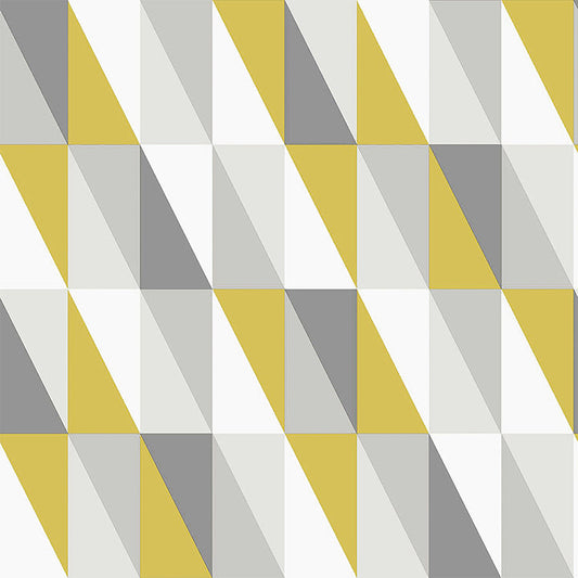4060-138921 Inez Mustard Geometric Wallpaper