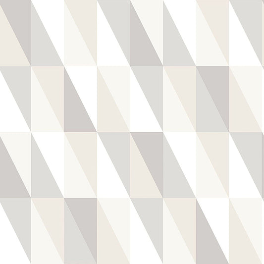 4060-138922 Inez Neutral Geometric Wallpaper