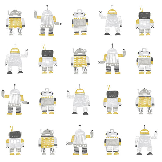 4060-138940 Callum Gold Robots Wallpaper