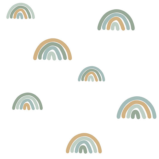 4060-139254 Joss Teal Rainbow Wallpaper