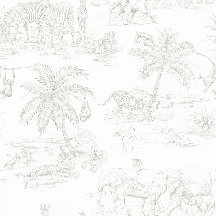 4060-347692 Boheme Platinum Animals Wallpaper