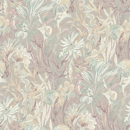 4071-71002 Kelp Garden Mauve Tropical Reef Wallpaper