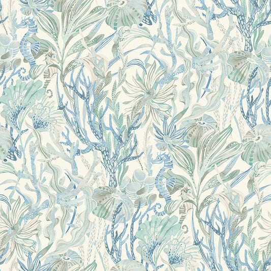 4071-71003 Kelp Garden Light Blue Tropical Reef Wallpaper