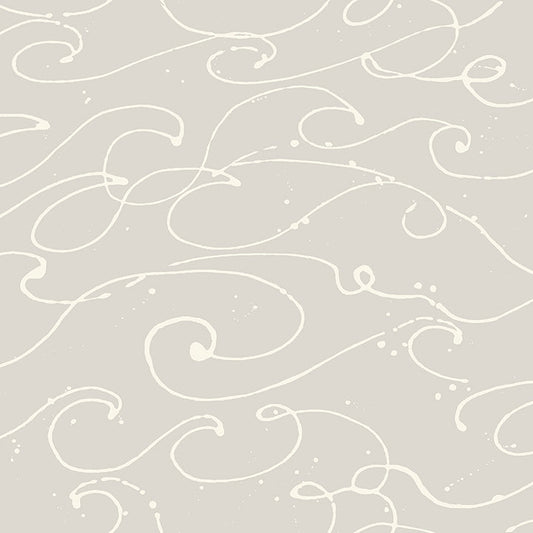 4071-71007 Kuroshio Taupe Ocean Wave Wallpaper