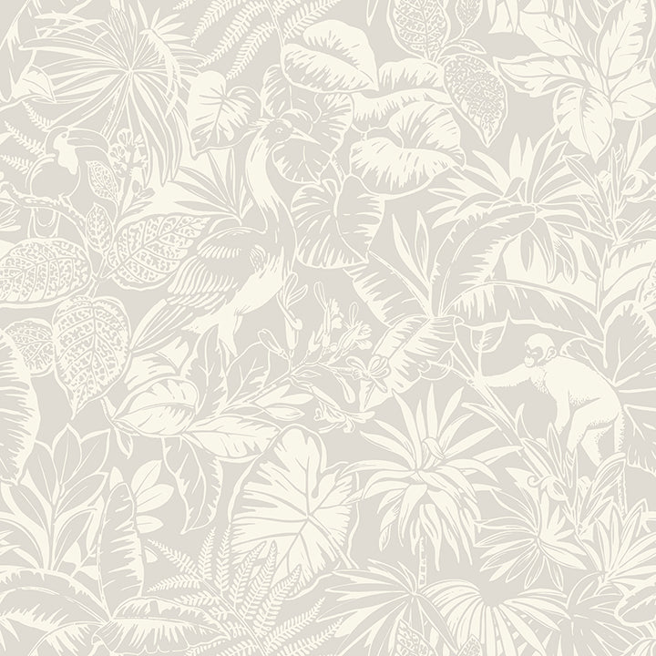 4071-71011 Corcovado Grey Jungle Jamboree Wallpaper