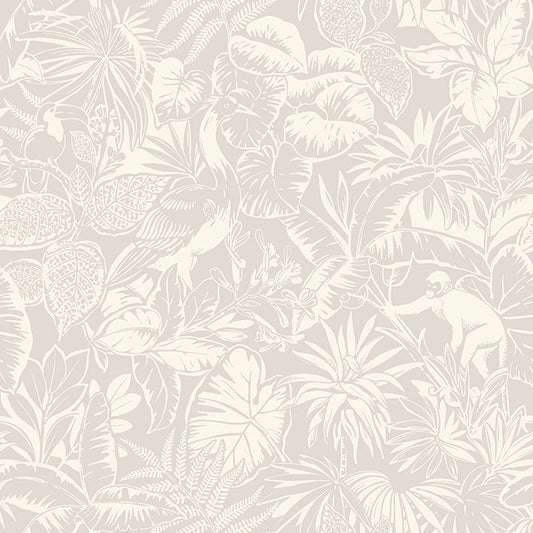 4071-71011 Corcovado Grey Jungle Jamboree Wallpaper