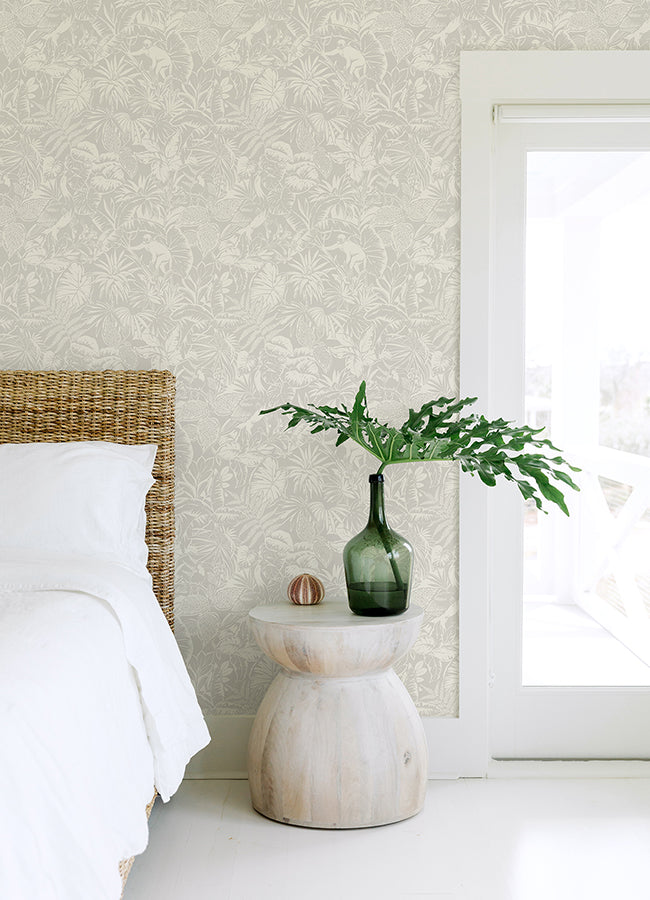 4071-71011 Corcovado Grey Jungle Jamboree Wallpaper