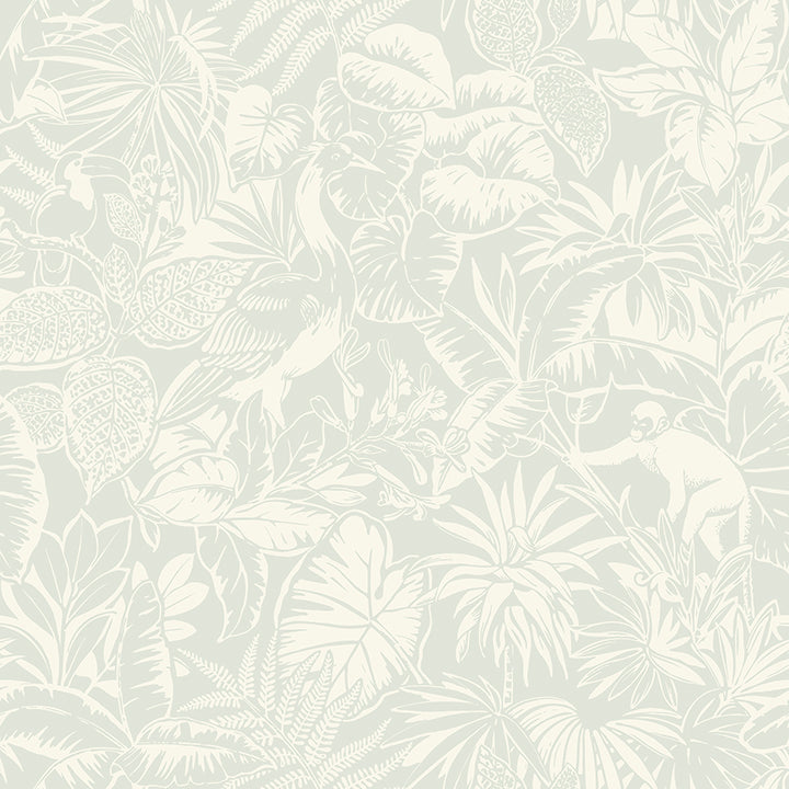 4071-71013 Corcovado Aqua Jungle Jamboree Wallpaper