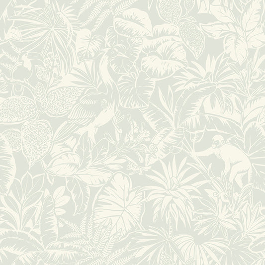 4071-71013 Corcovado Aqua Jungle Jamboree Wallpaper
