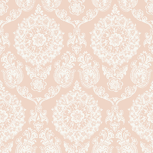 4071-71022 Helm Damask Blush Floral Medallion Wallpaper