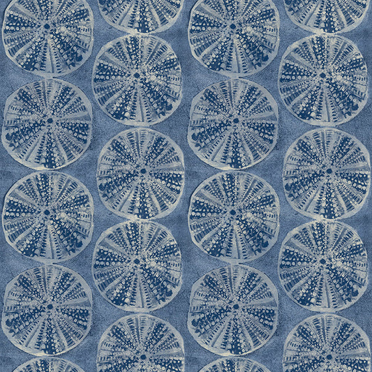 4071-71025 Sea Biscuit Blue Sand Dollar Wallpaper