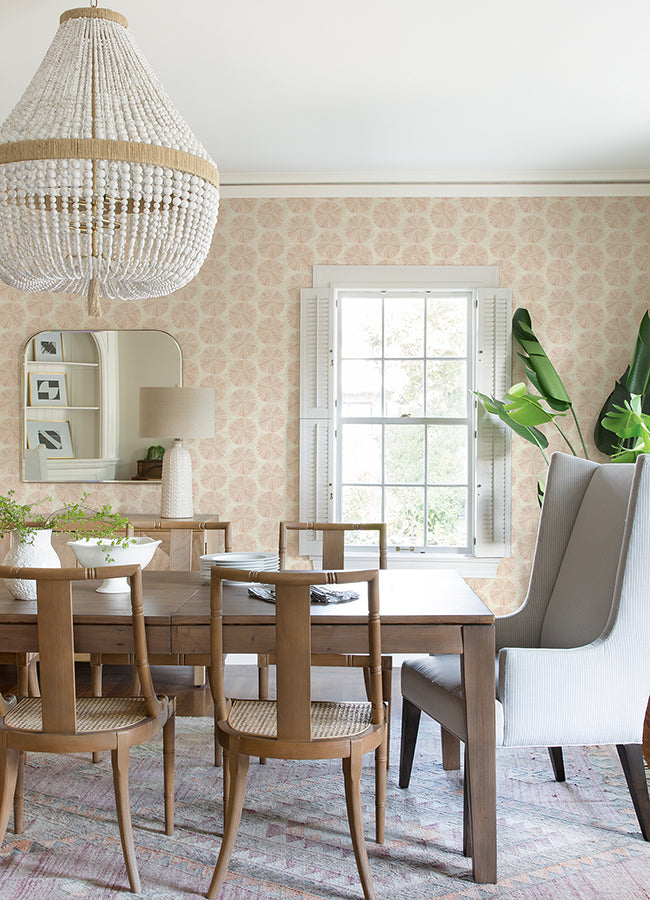4071-71026 Sea Biscuit Peach Sand Dollar Wallpaper