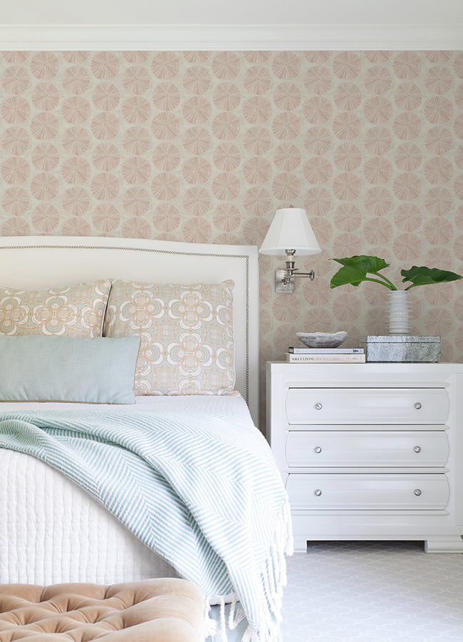 4071-71026 Sea Biscuit Peach Sand Dollar Wallpaper