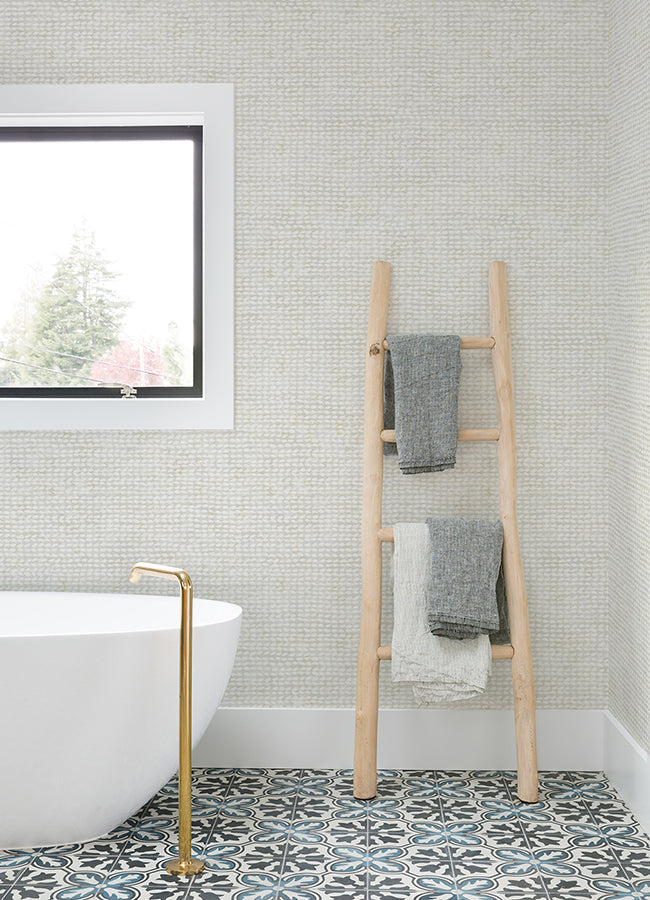 4071-71029 Wellen Cream Abstract Rope Wallpaper