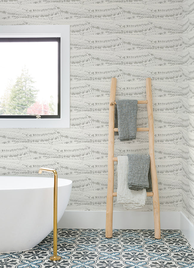 4071-71045 Rannell Grey Abstract Scallop Wallpaper