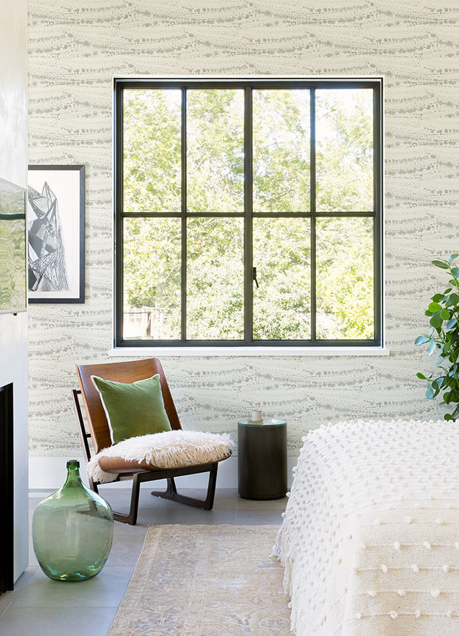 4071-71045 Rannell Grey Abstract Scallop Wallpaper