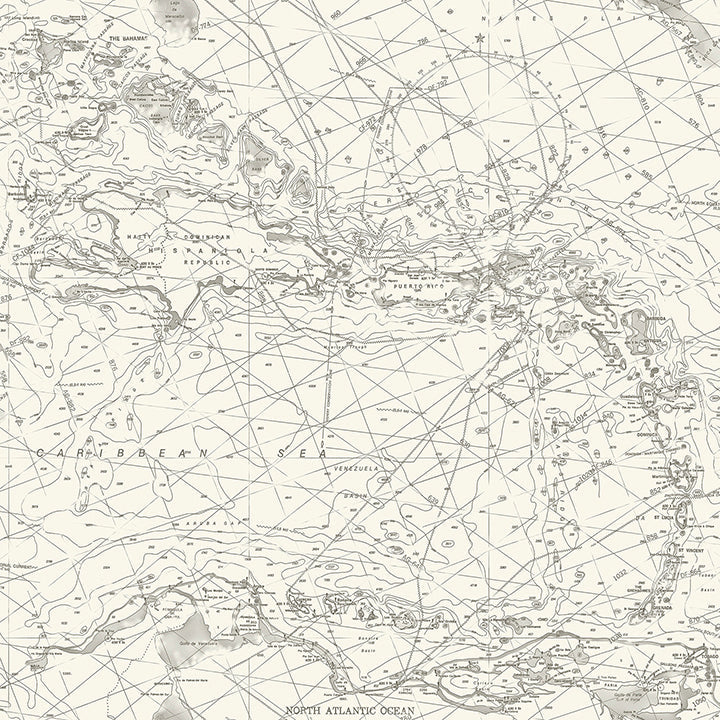 4071-71055 Charts Black Nautical Chart Wallpaper