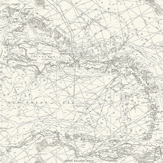 4071-71055 Charts Black Nautical Chart Wallpaper