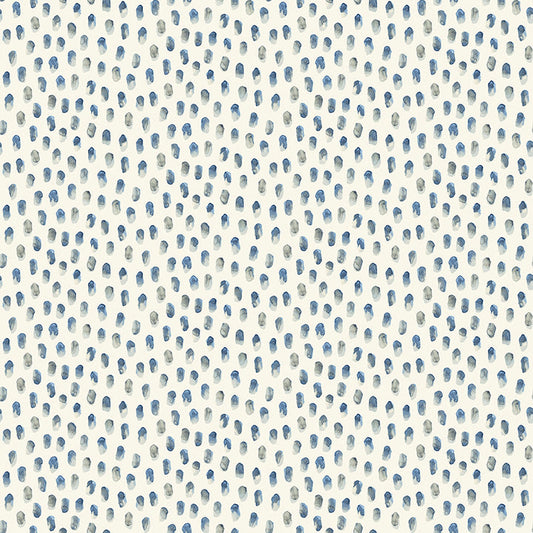4071-71060 Sand Drips Blue Painted Dots Wallpaper