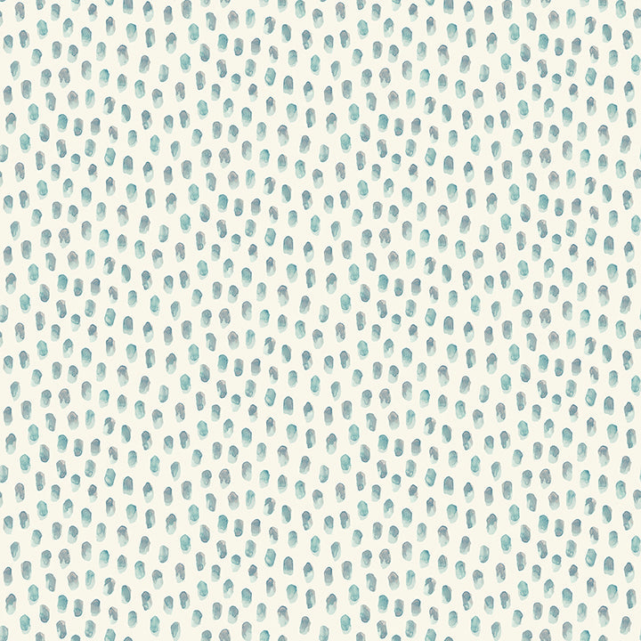 4071-71061 Sand Drips Aqua Painted Dots Wallpaper
