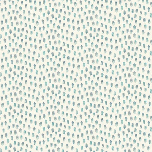 4071-71061 Sand Drips Aqua Painted Dots Wallpaper