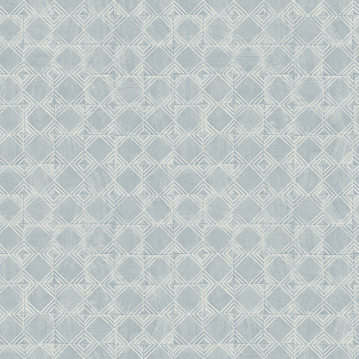 3125-72305 Button Block Blue Geometric Wallpaper