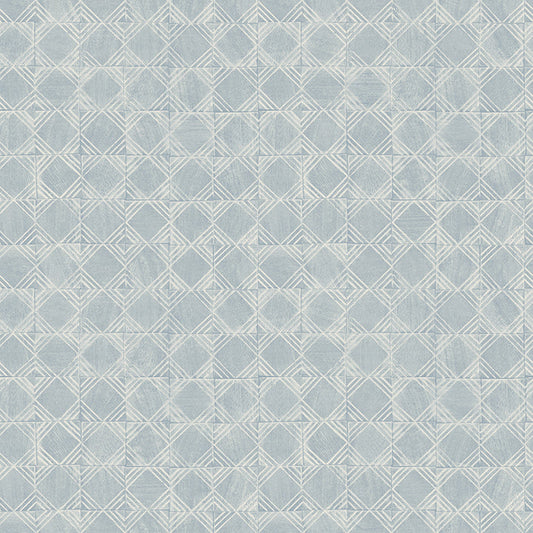 3125-72305 Button Block Blue Geometric Wallpaper