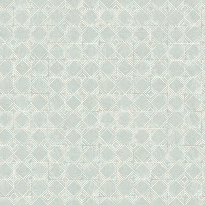 3125-72308 Button Block Aqua Geometric Wallpaper