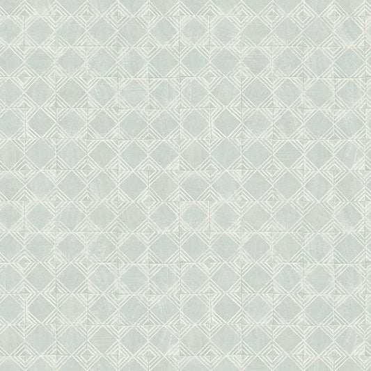 3125-72308 Button Block Aqua Geometric Wallpaper