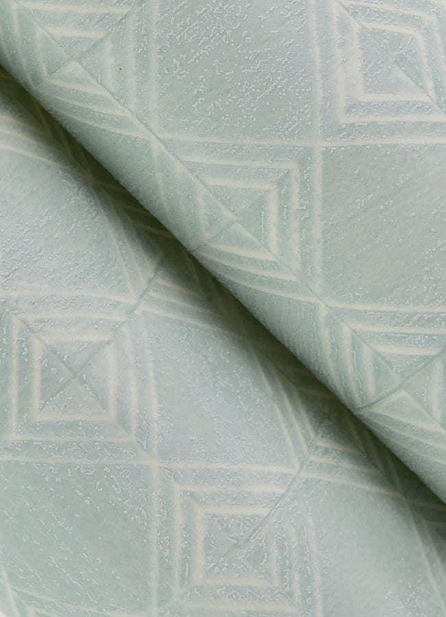 3125-72308 Button Block Aqua Geometric Wallpaper