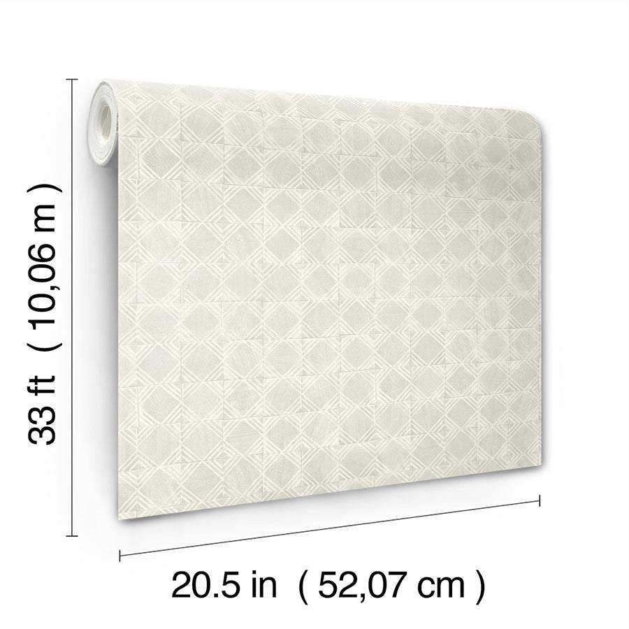 3125-72309 Button Block Light Grey Geometric Wallpaper