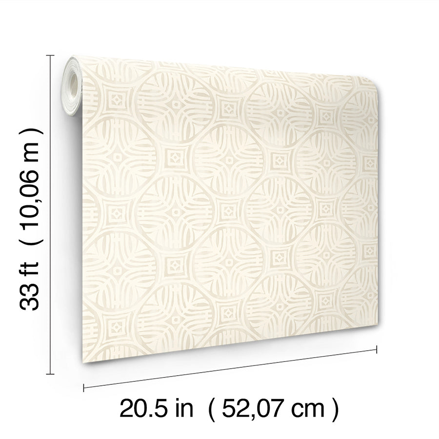 3125-72311 Sandee Dove Medallion Wallpaper