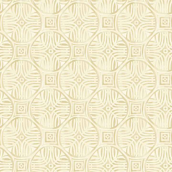 3125-72312 Sandee Butter Medallion Wallpaper