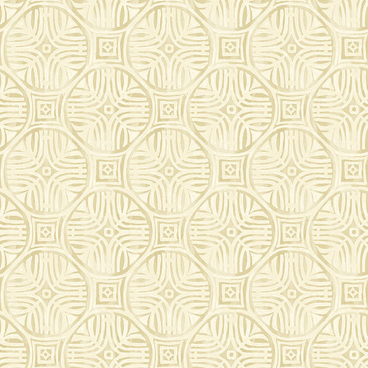 3125-72312 Sandee Butter Medallion Wallpaper