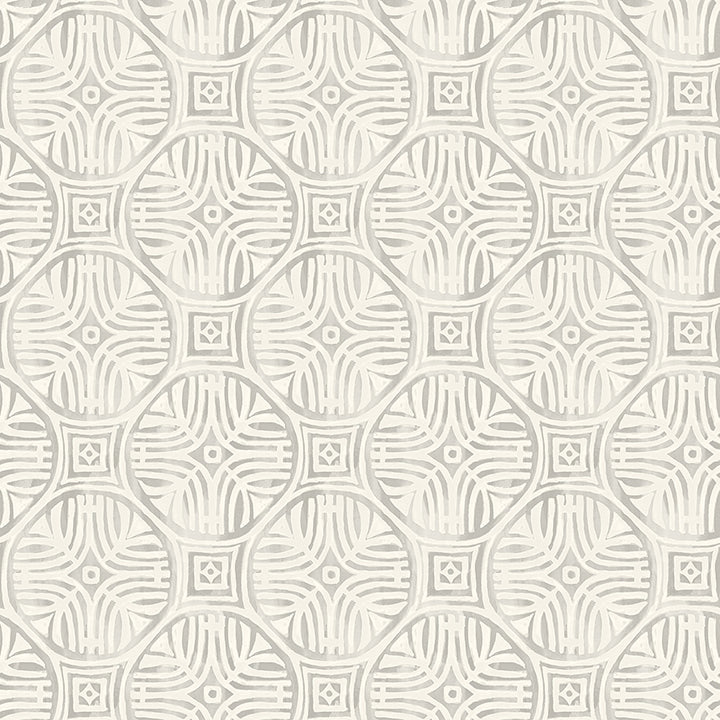 3125-72313 Sandee Grey Medallion Wallpaper