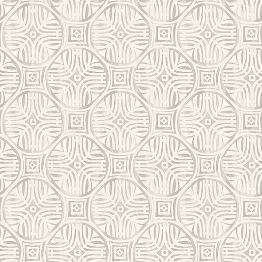 3125-72313 Sandee Grey Medallion Wallpaper