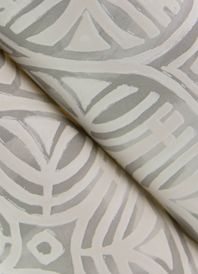 3125-72313 Sandee Grey Medallion Wallpaper