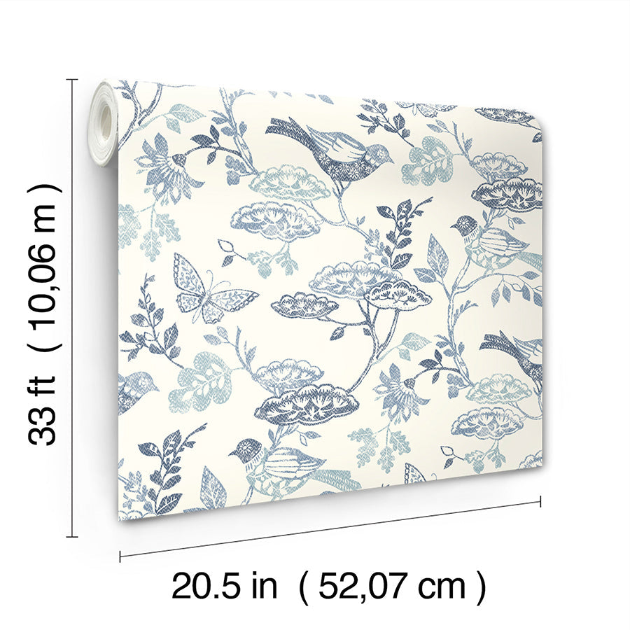 3125-72316 Malmo Blue Trail Wallpaper
