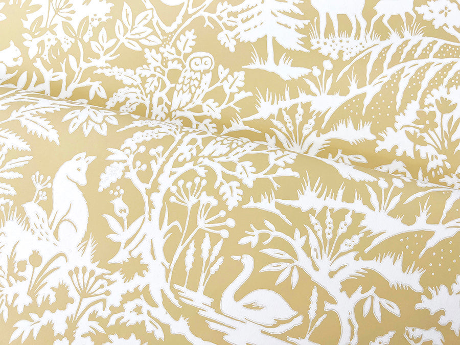 3125-72322 Alrick Mustard Forest Venture Wallpaper