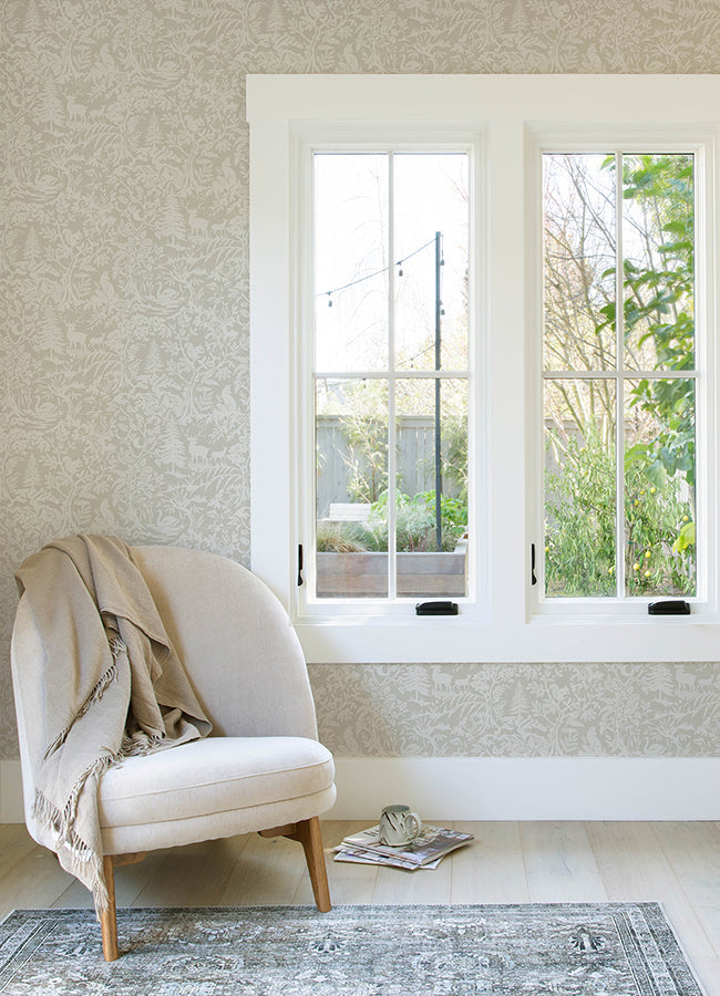 3125-72325 Alrick Taupe Forest Venture Wallpaper