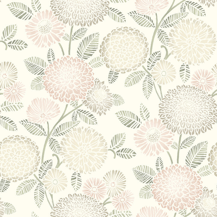 3125-72329 Zalipie Blush Floral Trail Wallpaper