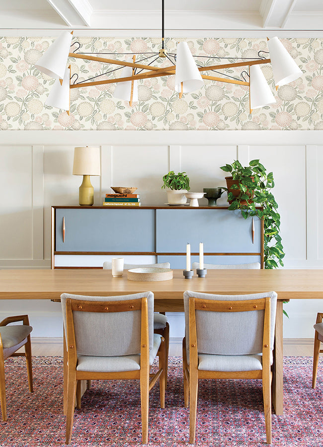 3125-72329 Zalipie Blush Floral Trail Wallpaper