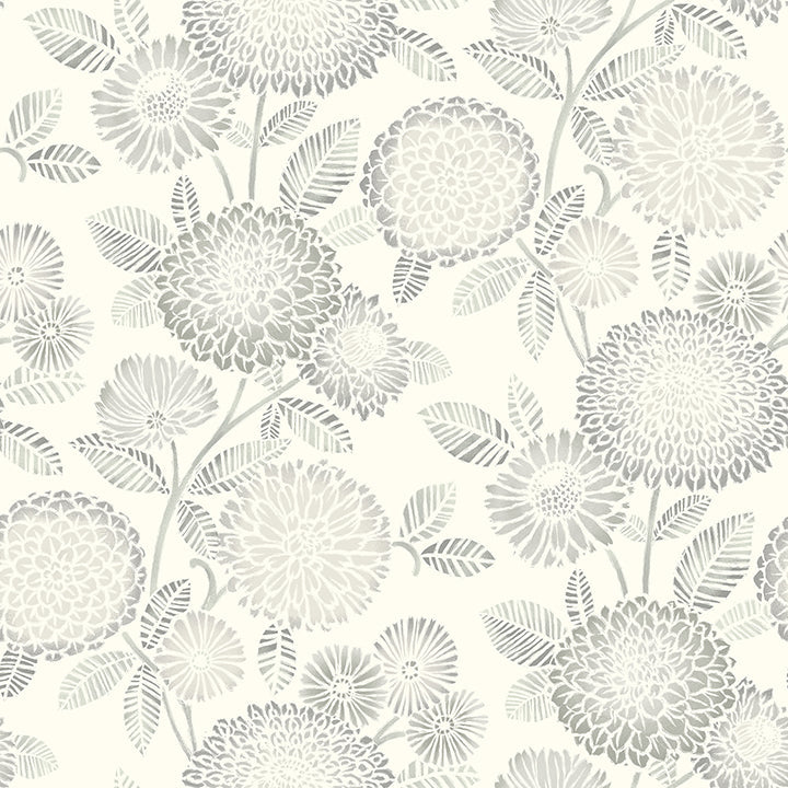 3125-72331 Zalipie Grey Floral Trail Wallpaper