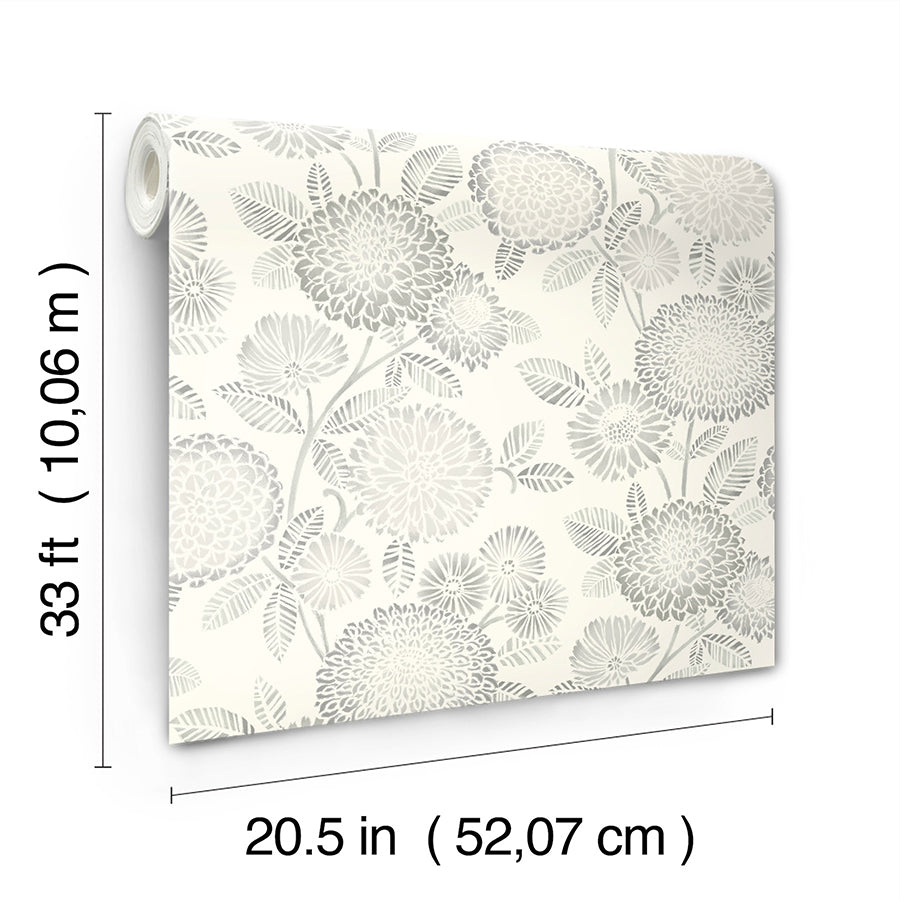 3125-72330 Zalipie Lime Floral Trail Wallpaper