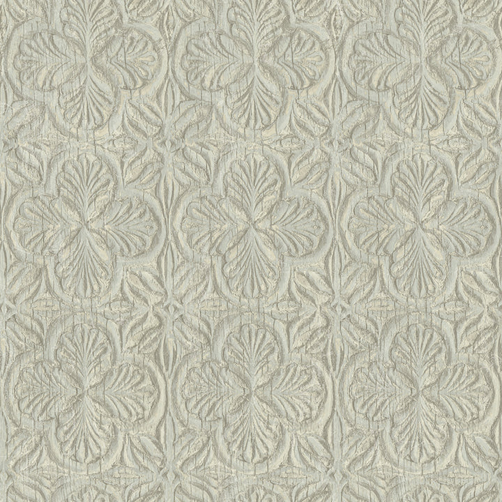 3125-72332 Karachi Light Blue Wooden Damask Wallpaper
