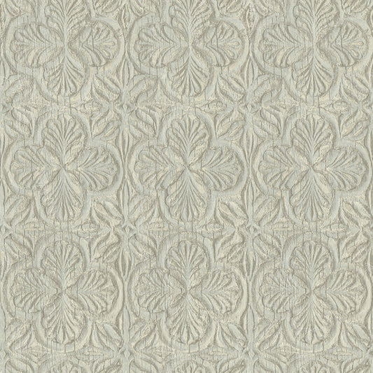 3125-72332 Karachi Light Blue Wooden Damask Wallpaper