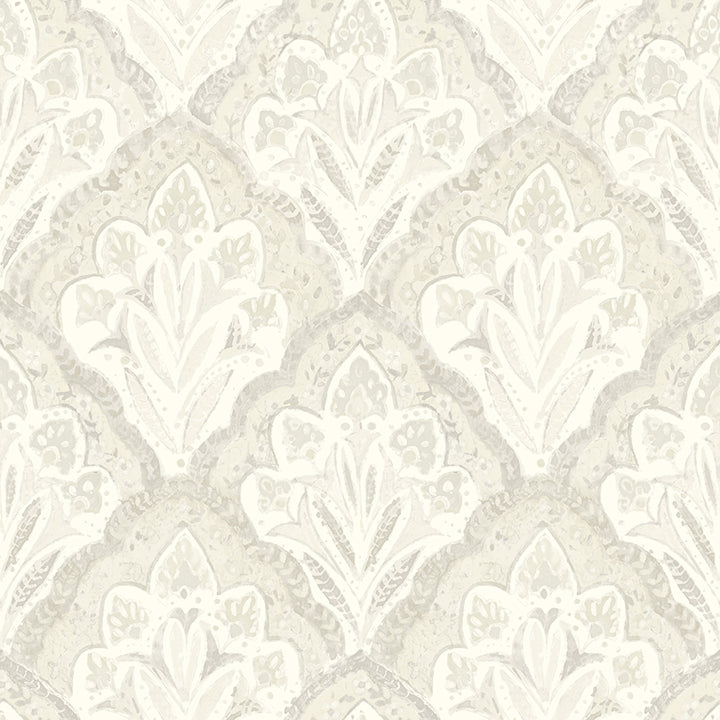 3125-72339 Mimir Dove Quilted Damask Wallpaper
