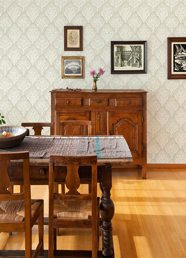 3125-72339 Mimir Dove Quilted Damask Wallpaper