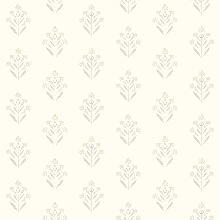 3125-72349 Kova Dove Floral Crest Wallpaper